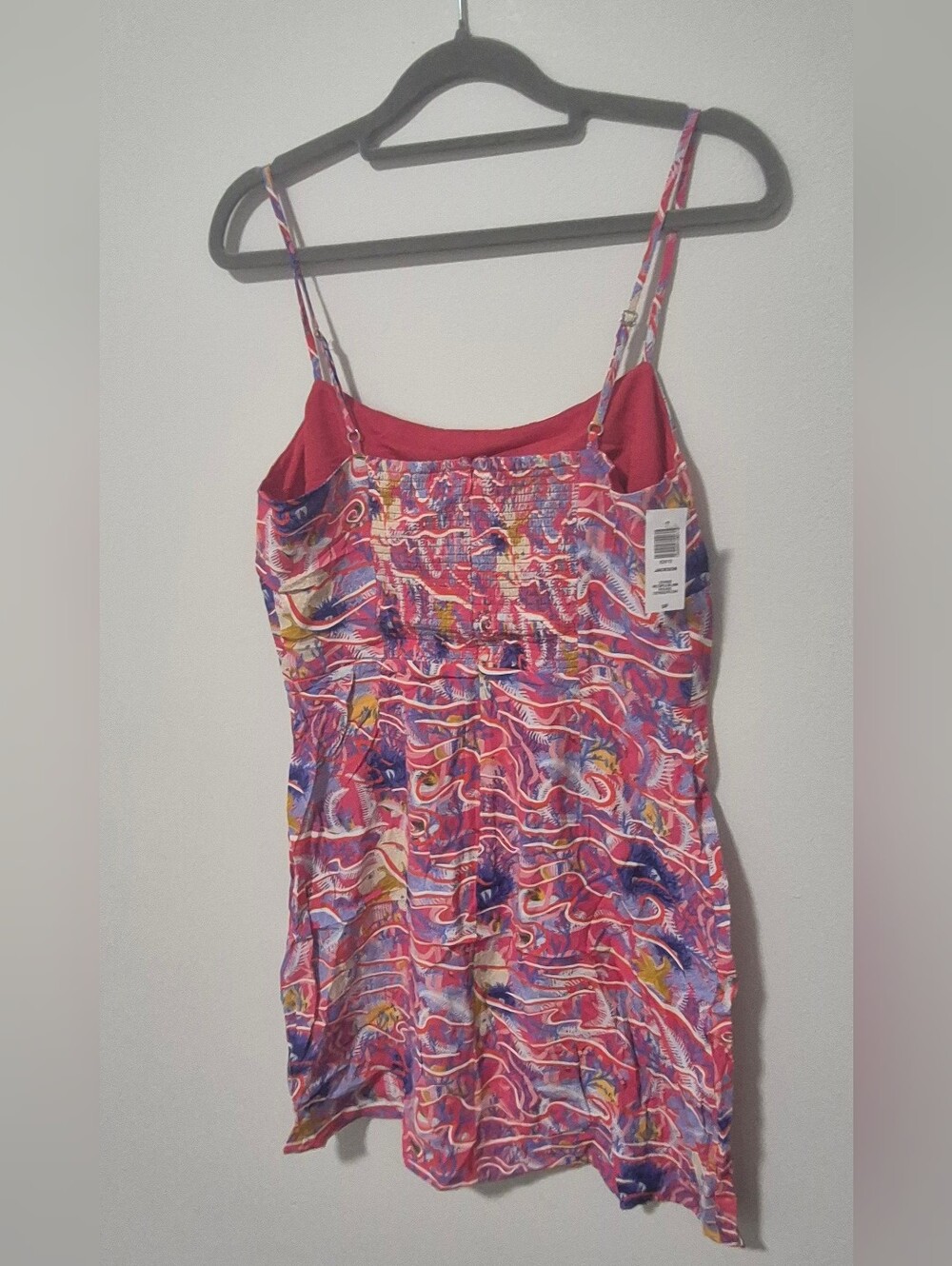 Sunday Best Aritzia Pink Aquatic Print Viscose Cami Mini Dress Size S - Picture 3 of 9